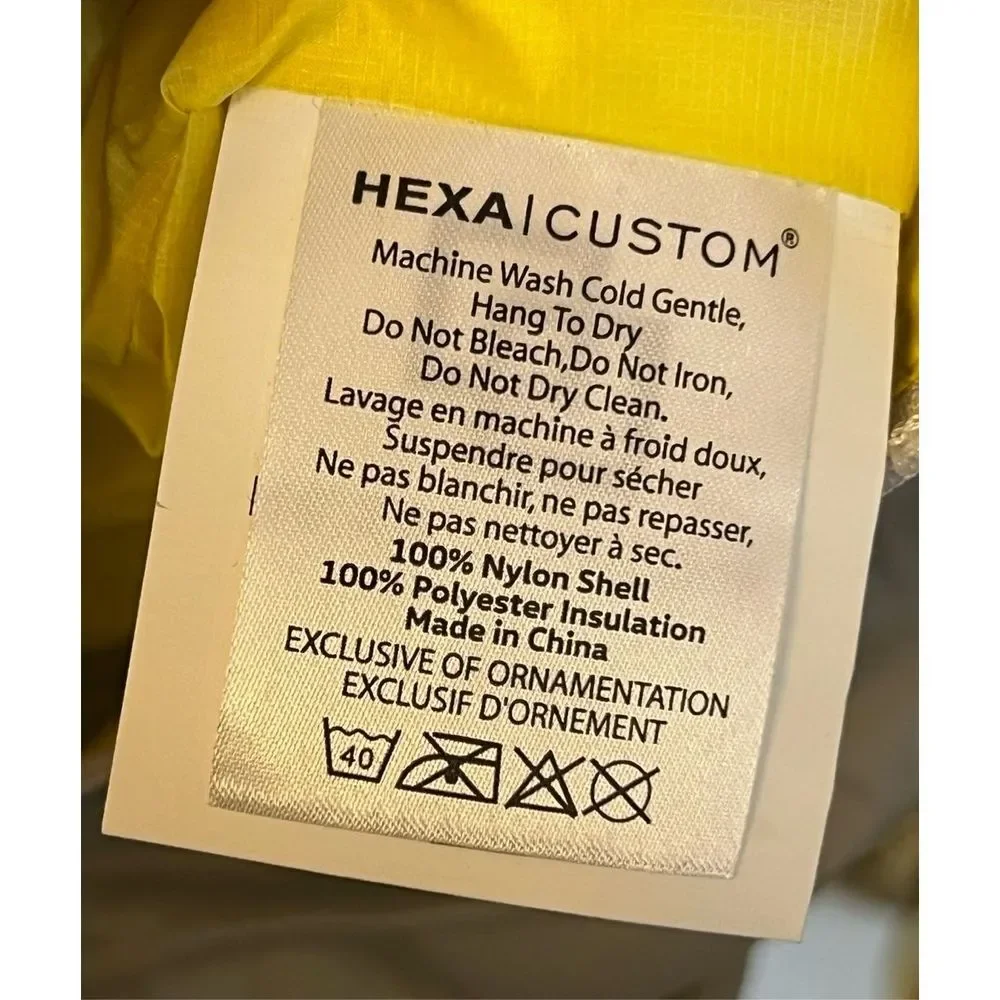 NWT Hexa Custom The Down Watetrproof Gray /Yellow Women’s Hooded Jacket XL - Picture 3 of 11